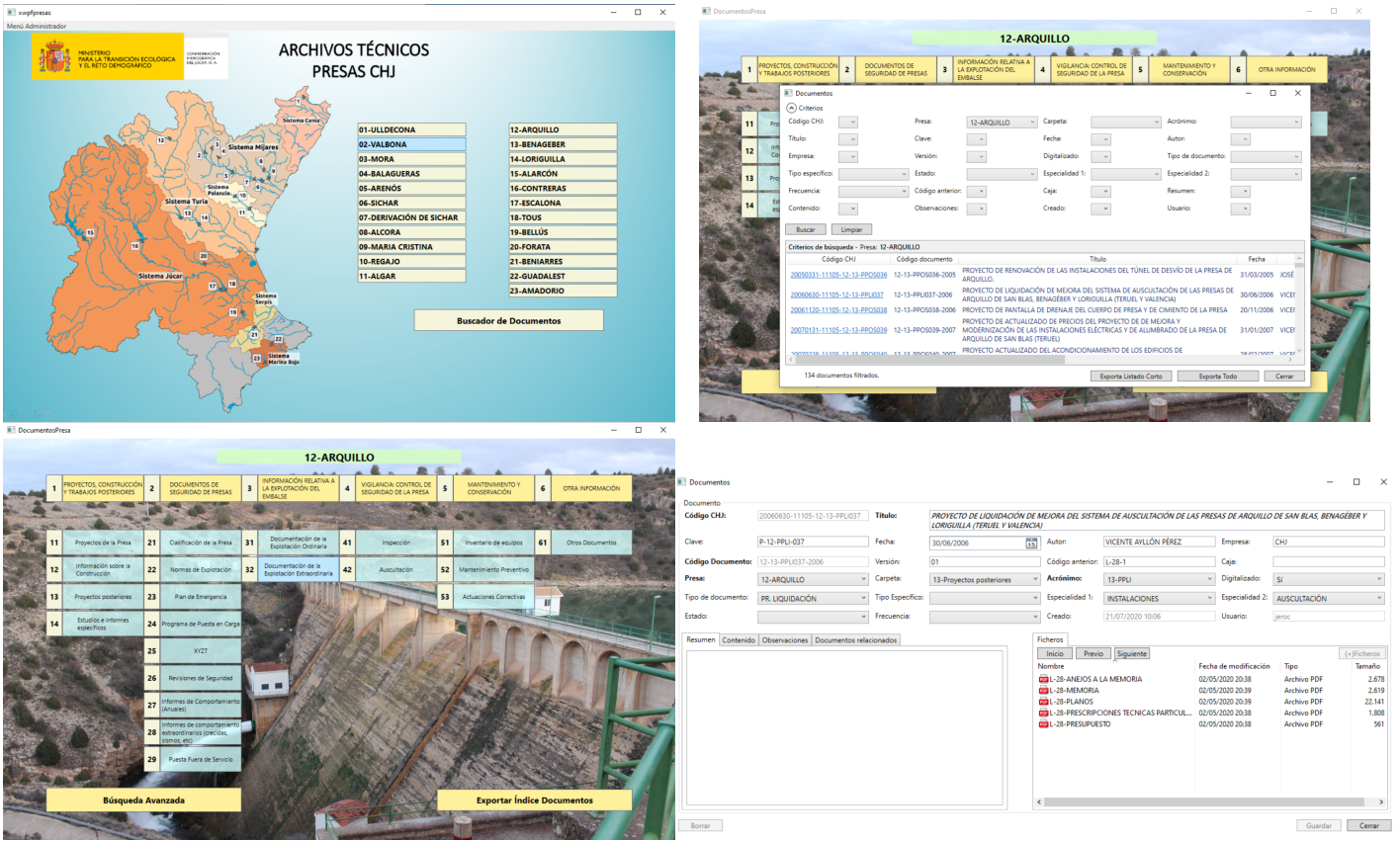 CHJ Archivo Presas captures